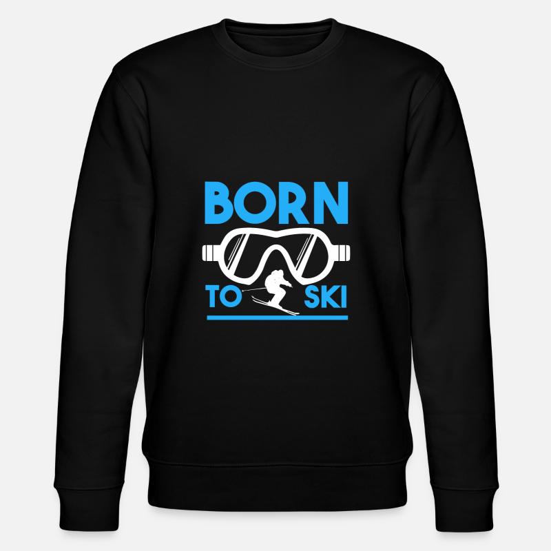Born to Ski - Stanley/Stella Unisex Bio-Sweatshirt CHANGER  - Schwarz