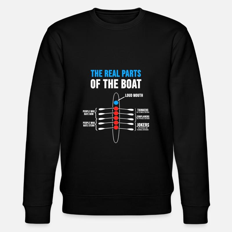 Rudern Ruderer Ruderboot Trainer Spruch Geschenk - Stanley/Stella CHANGER Unisex Organic Sweatshirt - black