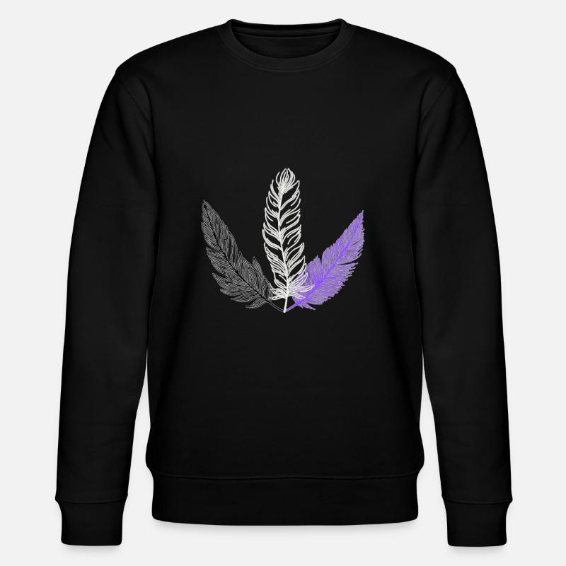 Feather asexual - Stanley/Stella CHANGER Unisex Organic Sweatshirt - black