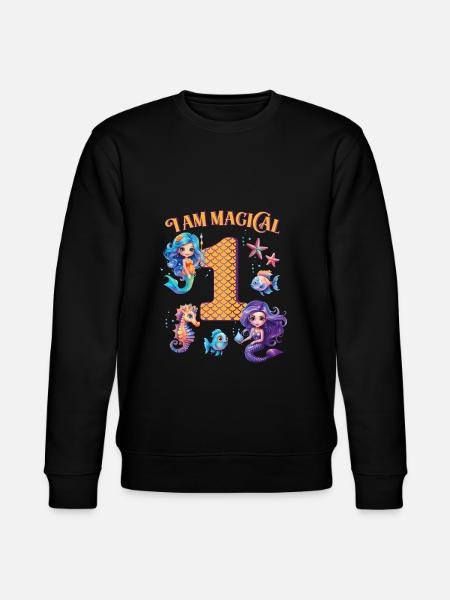 Mermaid Anniversaire 1 an - Sweat bio CHANGER Stanley/Stella Unisexe - noir