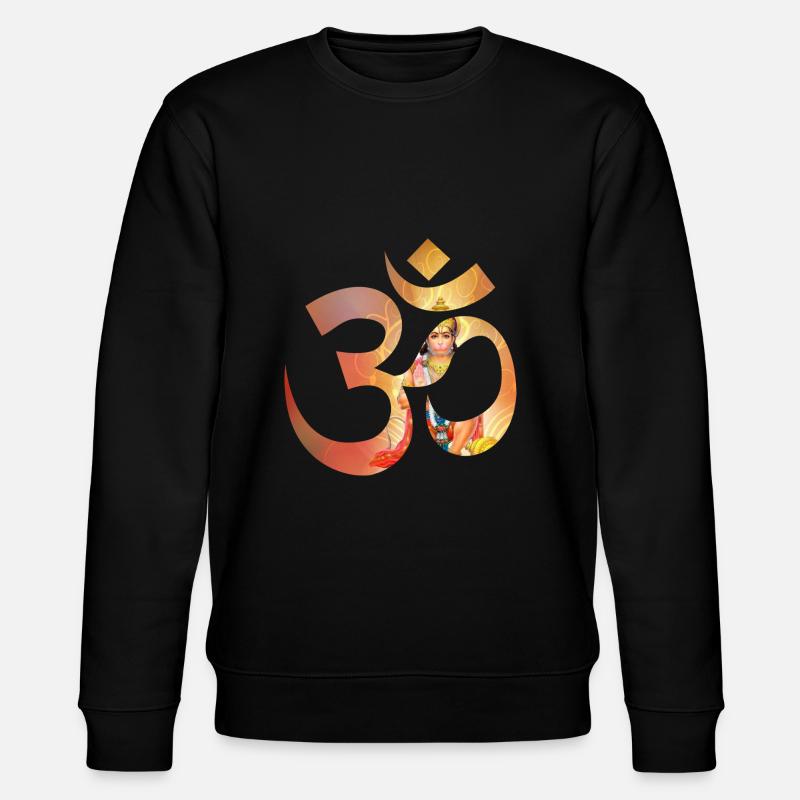 Om Hanuman bunt - Stanley/Stella Unisex Bio-Sweatshirt CHANGER  - Schwarz