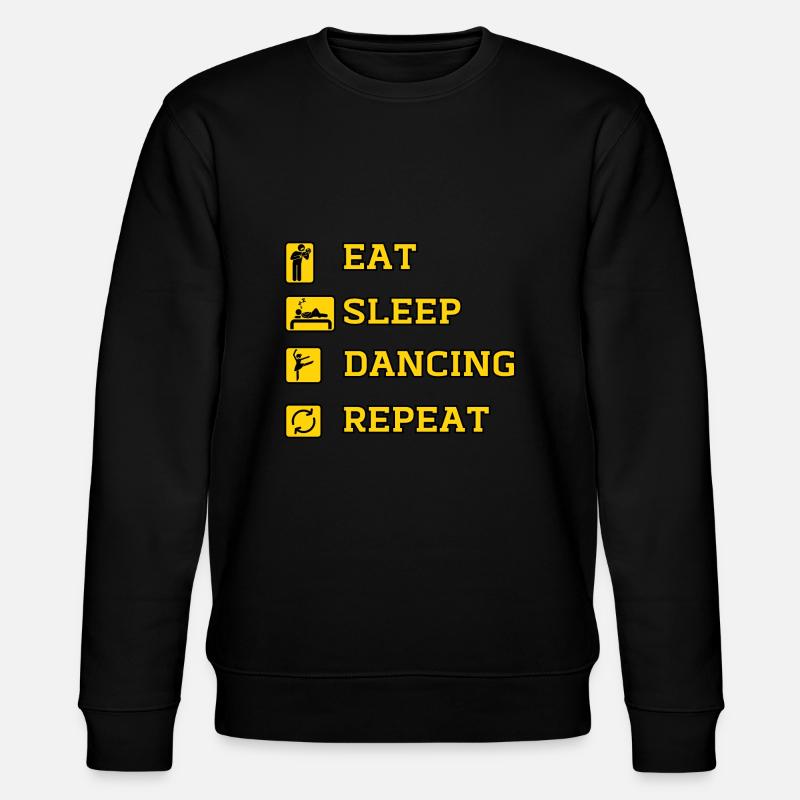 Eat Dancing Wiederholung - Stanley/Stella Unisex Bio-Sweatshirt CHANGER  - Schwarz