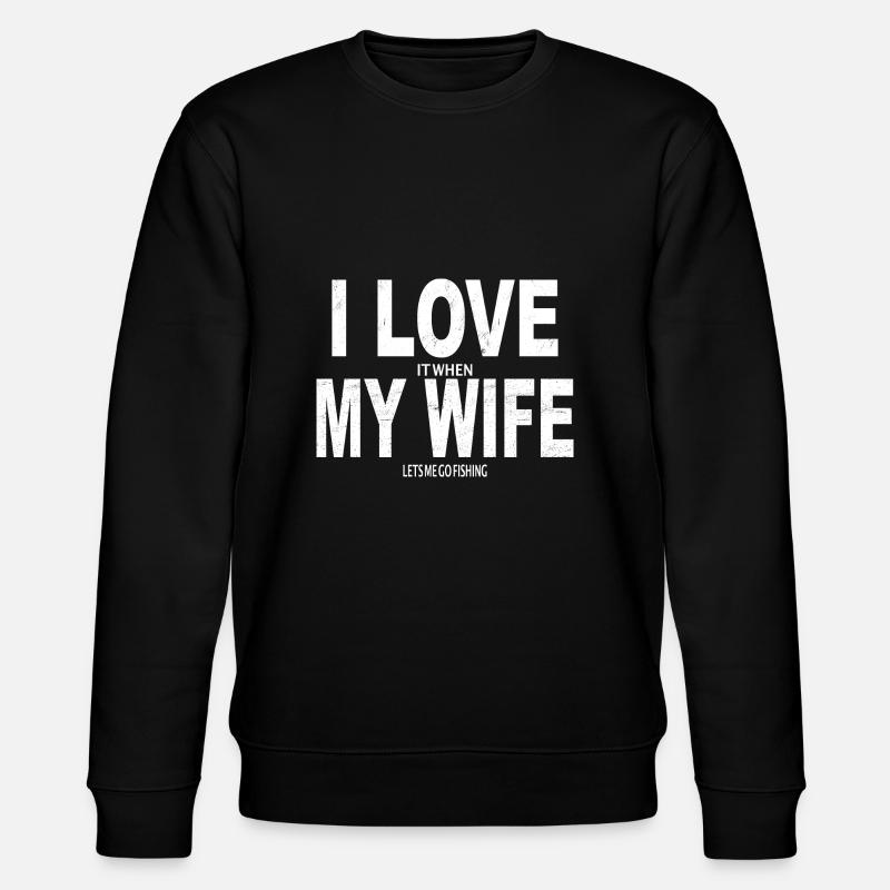 Fischen Men Geschenkidee - Stanley/Stella Unisex Bio-Sweatshirt CHANGER  - Schwarz