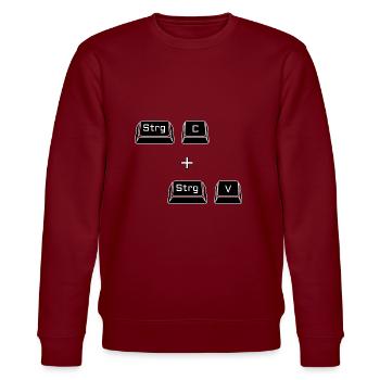 Ctrl c Ctrl v Clavier Ordinateur Copier Cadeau - Sweat bio CHANGER Stanley/Stella Unisexe - bordeaux - Devant - Nik (191cm) & Marisol (170cm)