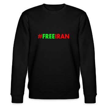 Free iran - Stanley/Stella Unisex Bio-Sweatshirt CHANGER  - Schwarz - Vorne - Nik (191cm) & Marisol (170cm)
