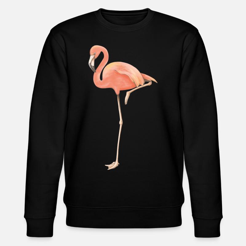 Flamingo solo - Stanley/Stella Unisex Bio-Sweatshirt CHANGER  - Schwarz