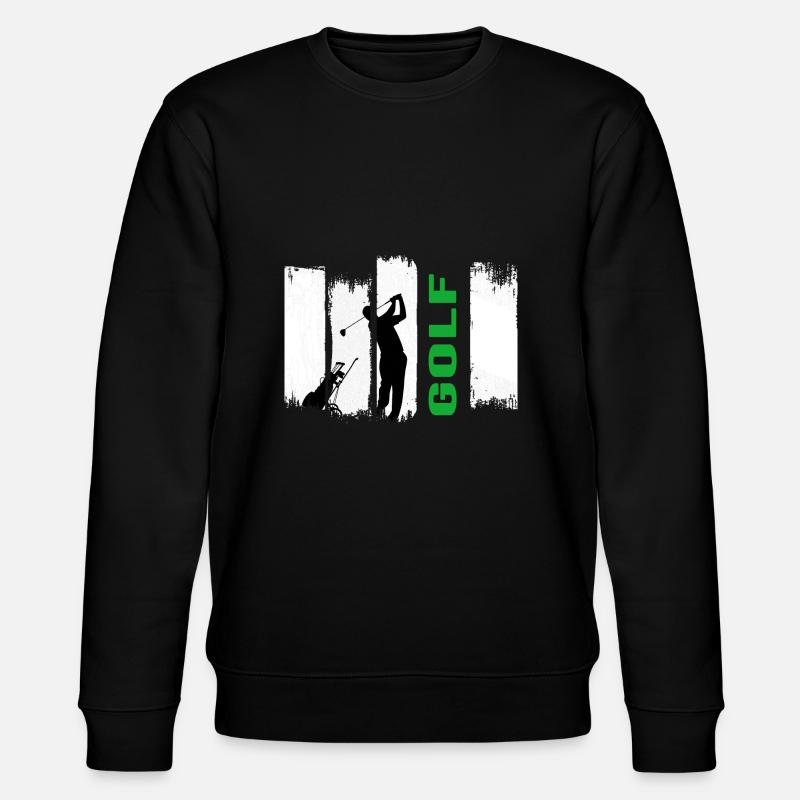 Golf Golfer Golf Course - Stanley/Stella CHANGER Unisex Organic Sweatshirt - black