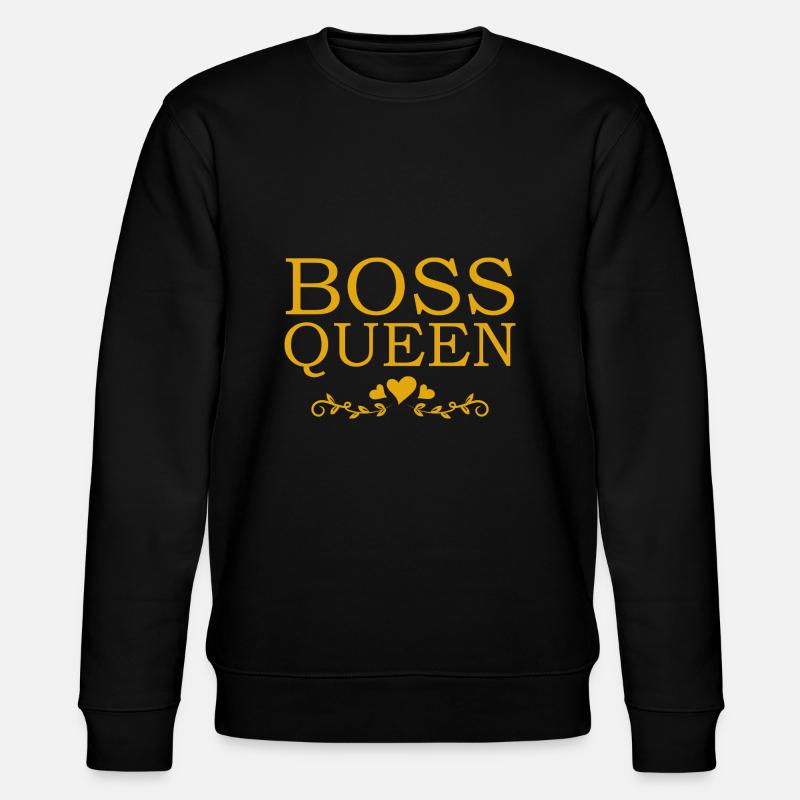 Boss Queen Lady Damen Geschenk - Stanley/Stella Unisex Bio-Sweatshirt CHANGER  - Schwarz