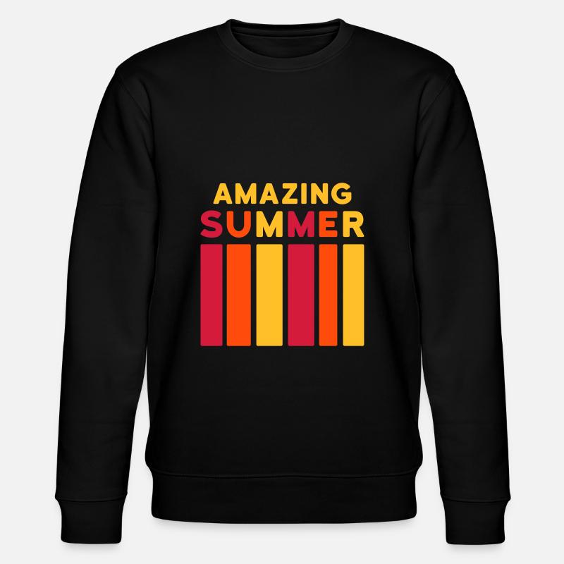 Amazing Summer (Balken) - Stanley/Stella Unisex Bio-Sweatshirt CHANGER  - Schwarz