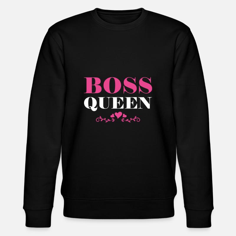 Boss Queen Lady Damen Geschenk - Stanley/Stella Unisex Bio-Sweatshirt CHANGER  - Schwarz