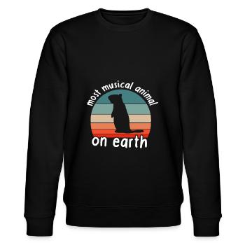 Murmeltier Musik Alpen Pfeiffen Instrument Schlaf - Stanley/Stella Unisex Bio-Sweatshirt CHANGER  - Schwarz - Vorne - Nik (191cm) & Marisol (170cm)