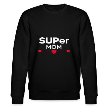 stand up paddle SUP Mom Paddel Motivation Stand Up - Stanley/Stella Unisex Bio-Sweatshirt CHANGER  - Schwarz - Vorne - Nik (191cm) & Marisol (170cm)