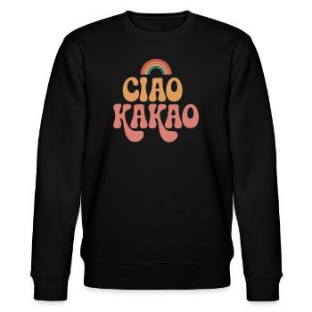 Ciao Kakao - Stanley/Stella Unisex Bio-Sweatshirt CHANGER  - Schwarz - Vorne - Nik (191cm) & Marisol (170cm)