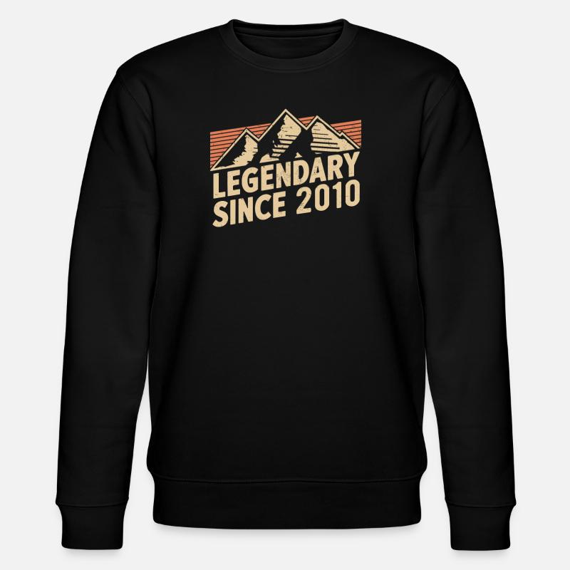 Legendary since 2010 Birthday - Stanley/Stella CHANGER Unisex Organic Sweatshirt - black