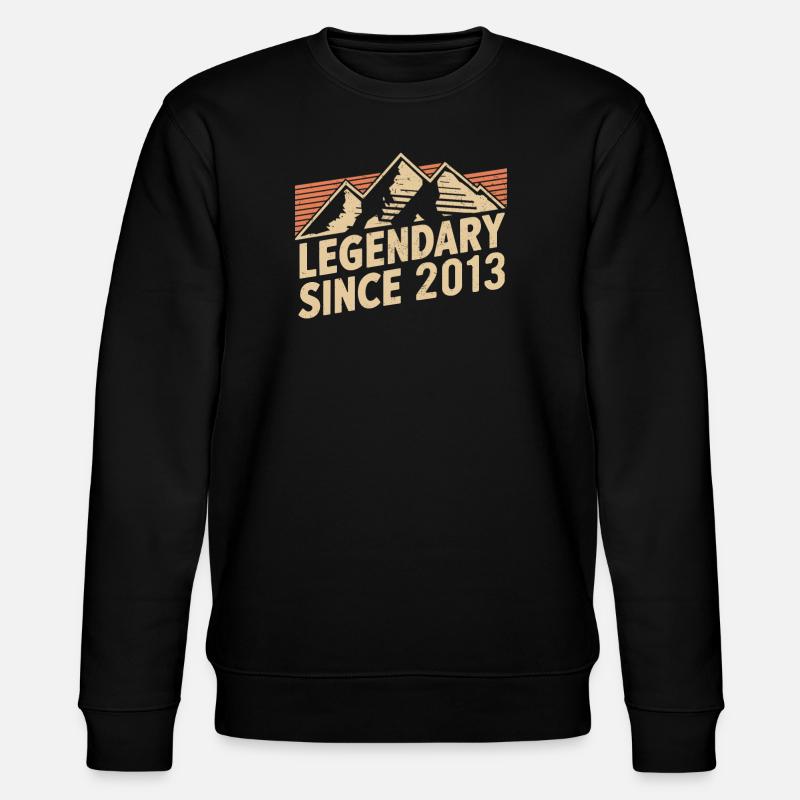 Legendary since 2013 Birthday - Stanley/Stella CHANGER Unisex Organic Sweatshirt - black
