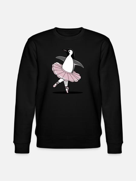 Eleganter Pinguin im Ballett-Tutu - Stanley/Stella Unisex Bio-Sweatshirt CHANGER - Schwarz
