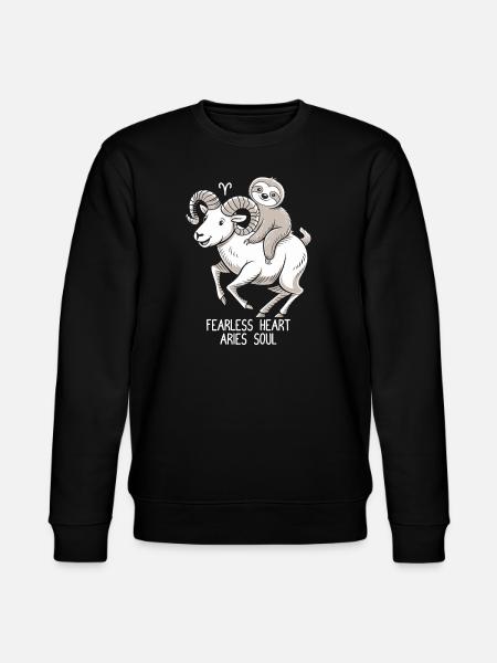 Furchtloses Herz, Widder Seele Soth - Stanley/Stella Unisex Bio-Sweatshirt CHANGER  - Schwarz