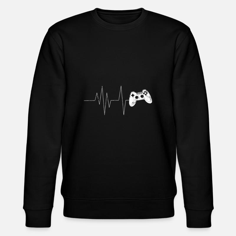 Gaming Retro Gift Idea - Stanley/Stella CHANGER Unisex Organic Sweatshirt - black