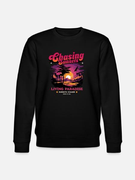 Sunset Paradise Statement Retro - Stanley/Stella CHANGER Unisex Organic Sweatshirt - black