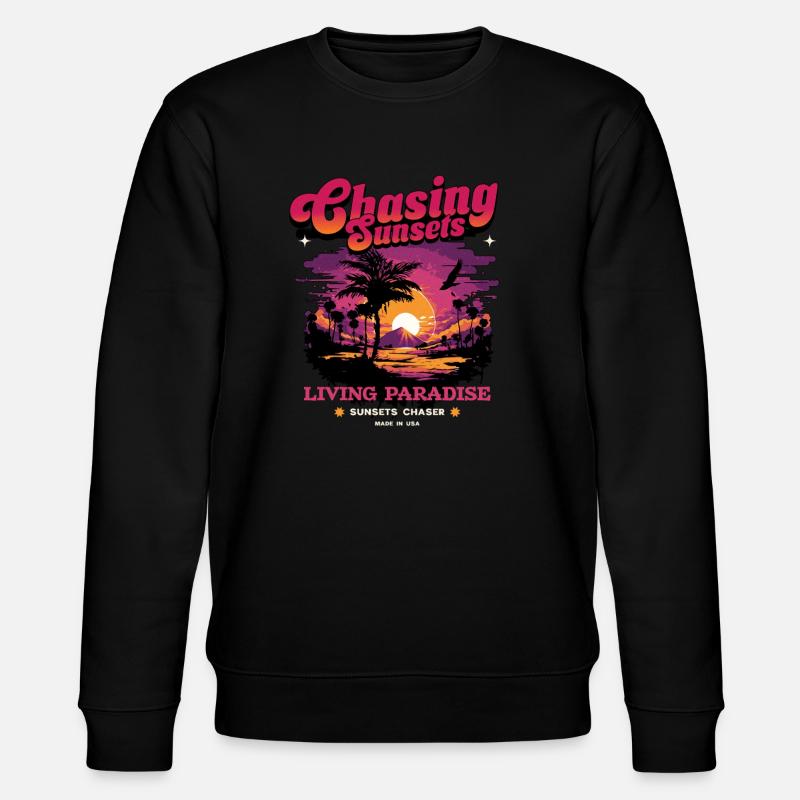 Sunset Paradise Déclaration Rétro - Sweat bio CHANGER Stanley/Stella Unisexe - noir