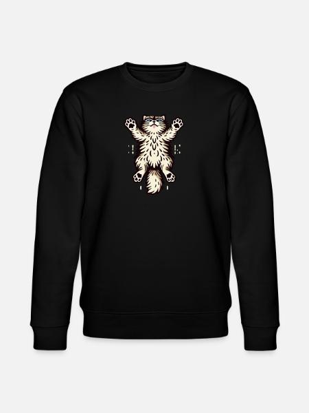 Springende Katze - Stanley/Stella Unisex Bio-Sweatshirt CHANGER - Schwarz