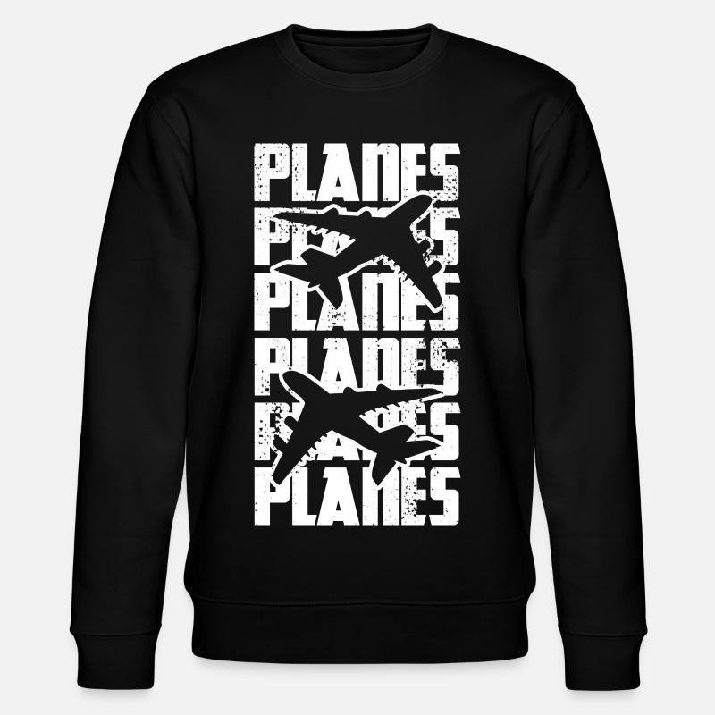 Flugzeuge - Stanley/Stella Unisex Bio-Sweatshirt CHANGER  - Schwarz