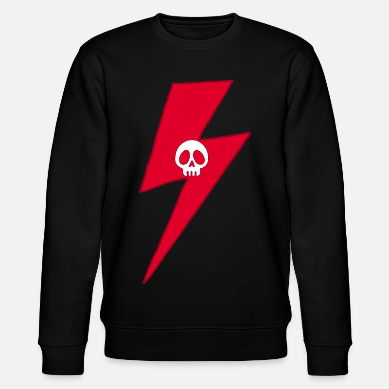 Eclair Crâne Rouge - Sweat bio CHANGER Stanley/Stella Unisexe - noir