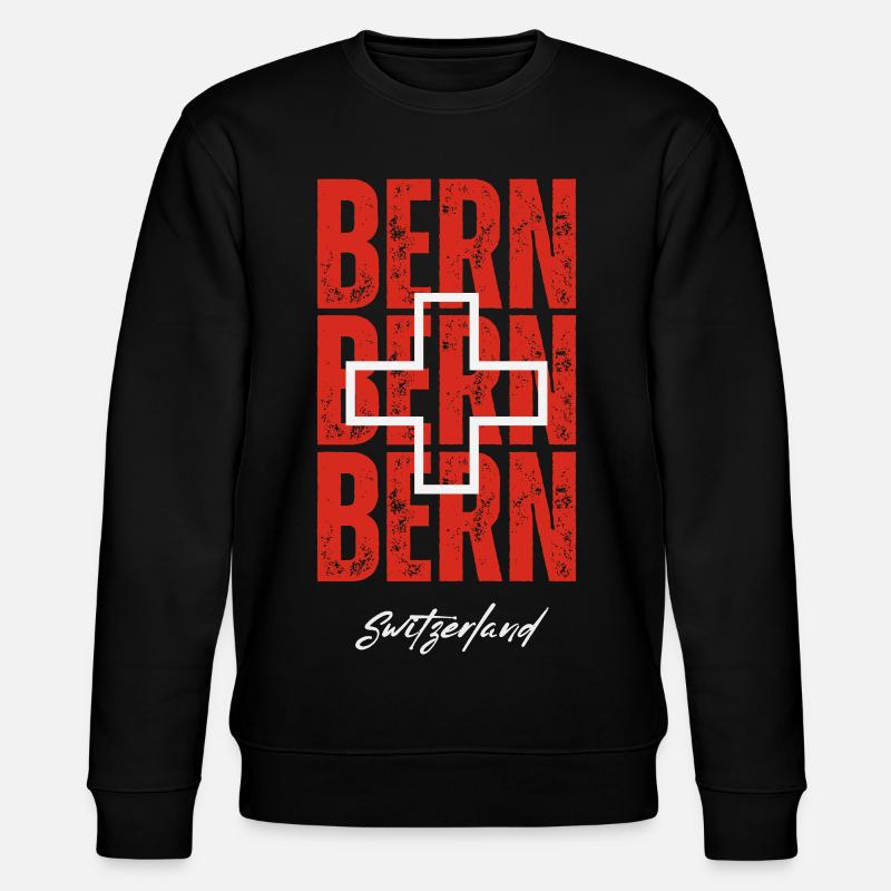 J’aime Berne, souvenir de Berne - Sweat bio CHANGER Stanley/Stella Unisexe - noir
