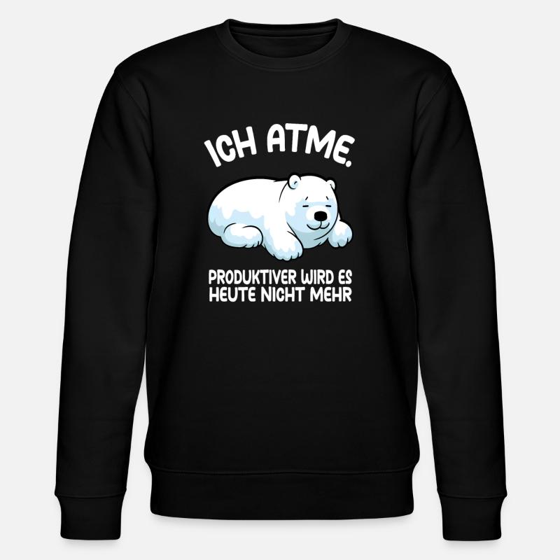 Ours blanc - Sweat bio CHANGER Stanley/Stella Unisexe - noir