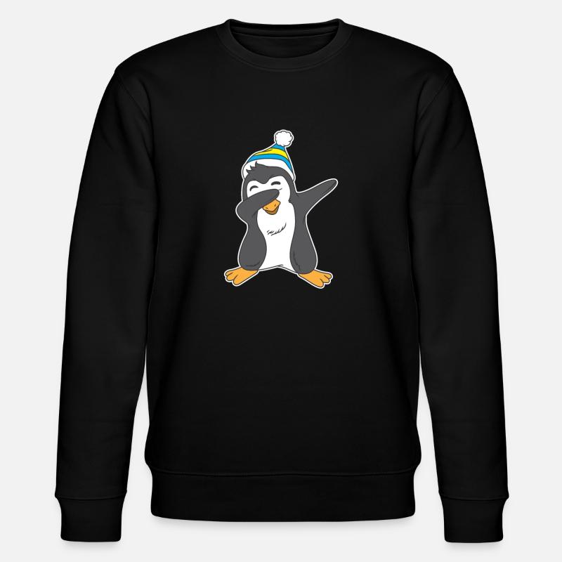 Penguin Dab Penguin Dabbing - Stanley/Stella CHANGER Unisex Organic Sweatshirt - black