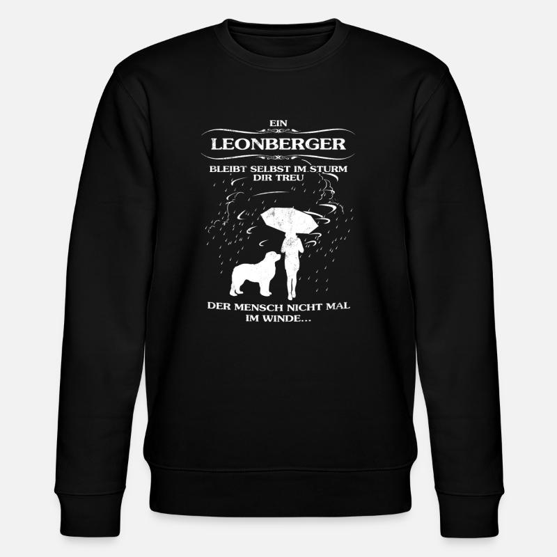 Frauen-Hundeshirt mit Leonberger - Stanley/Stella Unisex Bio-Sweatshirt CHANGER  - Schwarz