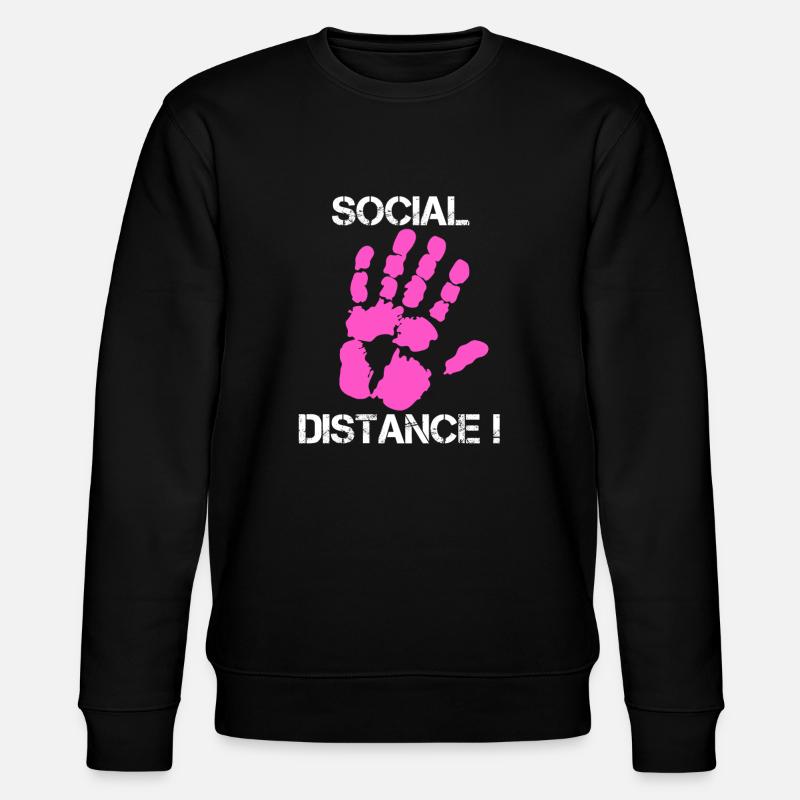 Social Distance - Stanley/Stella Unisex Bio-Sweatshirt CHANGER - Schwarz
