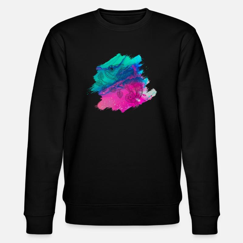 Chamäleon - Stanley/Stella Unisex Bio-Sweatshirt CHANGER  - Schwarz