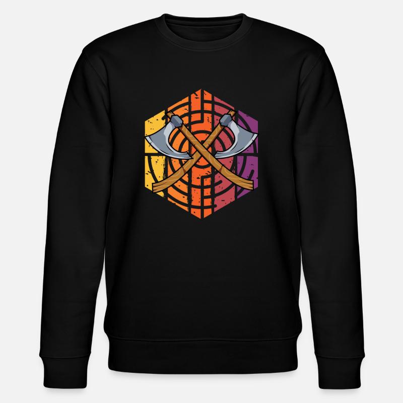 Lancer de hache rétro - Sweat bio CHANGER Stanley/Stella Unisexe - noir