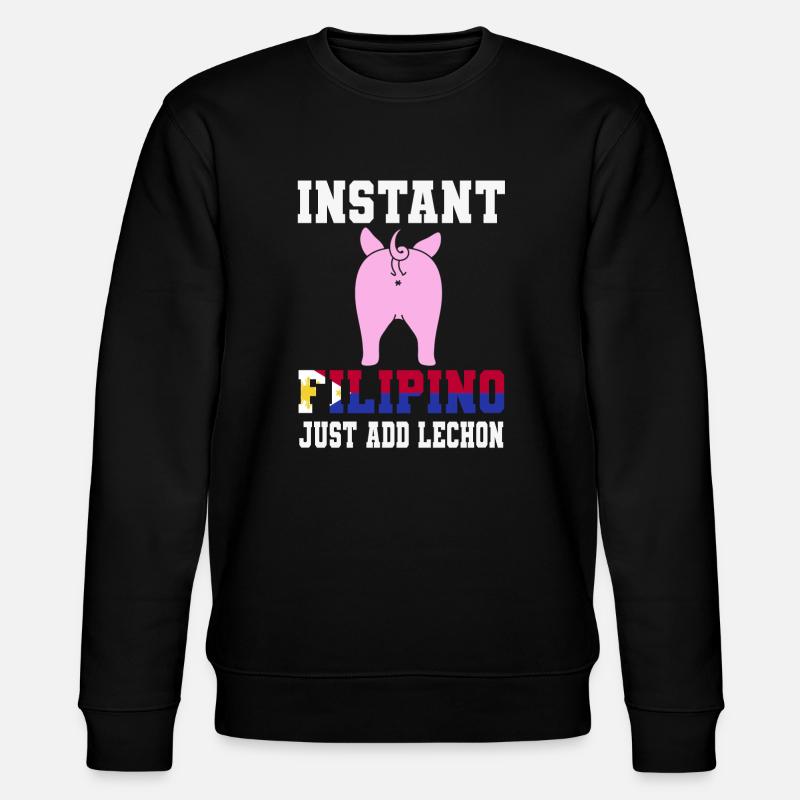 Lustiger Philippinisches Lechon Geschenk - Stanley/Stella Unisex Bio-Sweatshirt CHANGER  - Schwarz