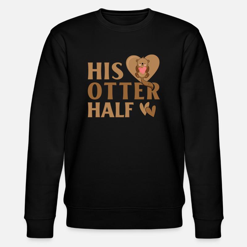 His Otter Half - Stanley/Stella Unisex Bio-Sweatshirt CHANGER - Schwarz