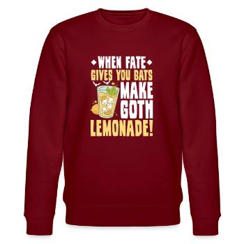 Goth Emo - Stanley/Stella CHANGER Unisex Organic Sweatshirt - burgundy - Front - Nik (191cm) & Marisol (170cm)