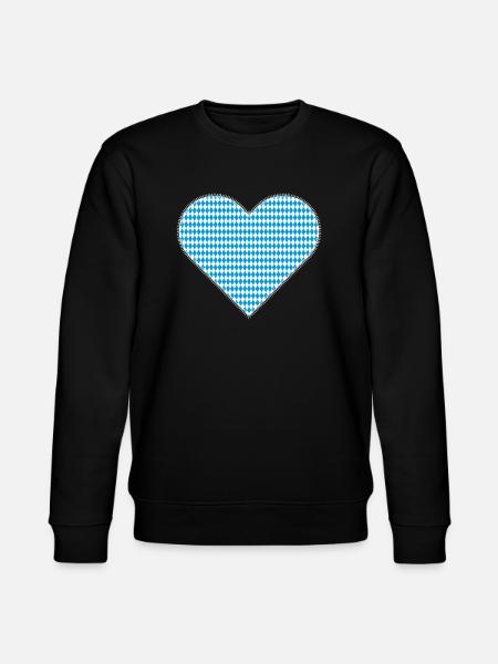 Cœur bavarois comme patchs - Sweat bio CHANGER Stanley/Stella Unisexe - noir