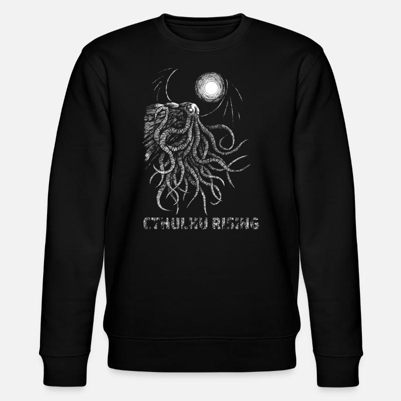 CTHULHU STEIGT - Stanley/Stella Unisex Bio-Sweatshirt CHANGER - Schwarz