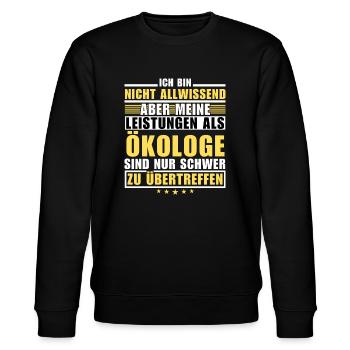 Unsurpassed performance as an ecologist - Stanley/Stella CHANGER Unisex Organic Sweatshirt - black - Front - Nik (191cm) & Marisol (170cm)