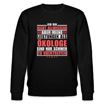 Unsurpassed performance as an ecologist - Stanley/Stella CHANGER Unisex Organic Sweatshirt - black - Front - Nik (191cm) & Marisol (170cm)