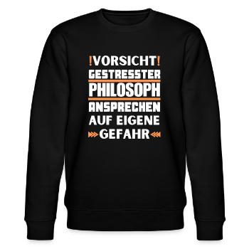 Ne parlez pas à des philosophes stressés ! - Sweat bio CHANGER Stanley/Stella Unisexe - noir - Devant - Nik (191cm) & Marisol (170cm)