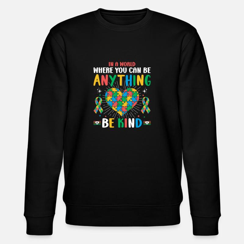 Autismus Autistisch - Stanley/Stella Unisex Bio-Sweatshirt CHANGER - Schwarz
