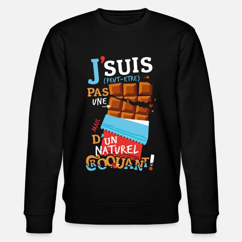 Chocolate Crunchy - Stanley/Stella CHANGER Unisex Organic Sweatshirt - black