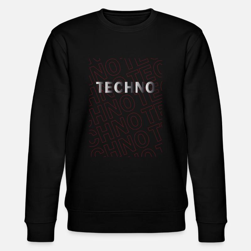 TECHNO TECHNO TECHNO - Stanley/Stella CHANGER Unisex Organic Sweatshirt - black