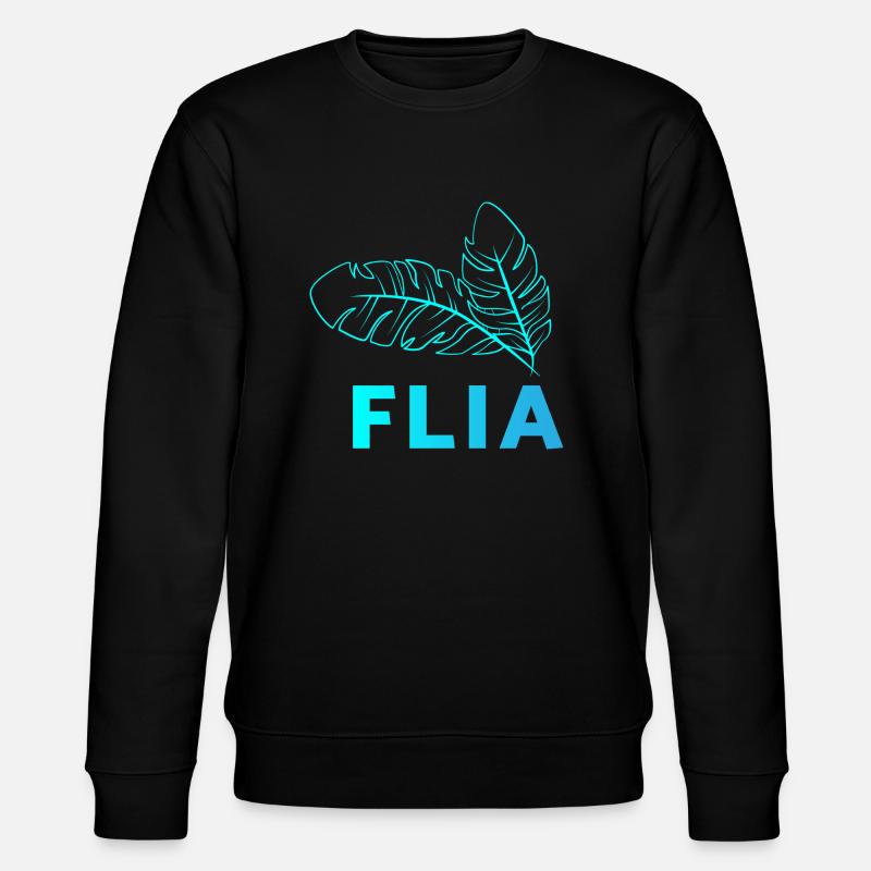 Flia - Logo Blau - Stanley/Stella Unisex Bio-Sweatshirt CHANGER  - Schwarz