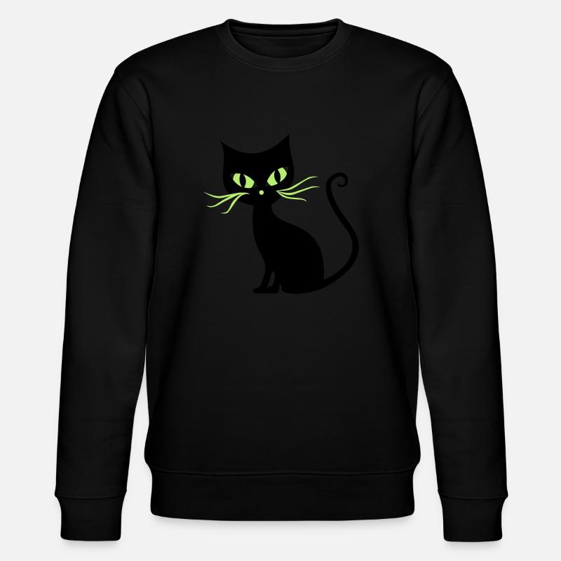 cat - Stanley/Stella CHANGER Unisex Organic Sweatshirt - black