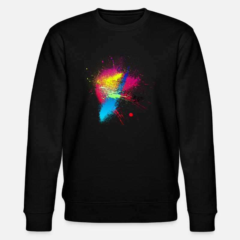 Design Abstrait Peinture - Sweat bio CHANGER Stanley/Stella Unisexe - noir