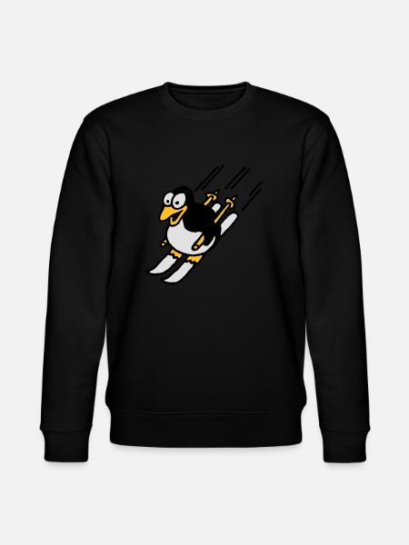 pinguin_ski_022011_a_3c - Stanley/Stella CHANGER Unisex Organic Sweatshirt - black