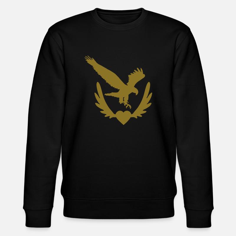 winged_cœur_aigle - Sweat bio CHANGER Stanley/Stella Unisexe - noir